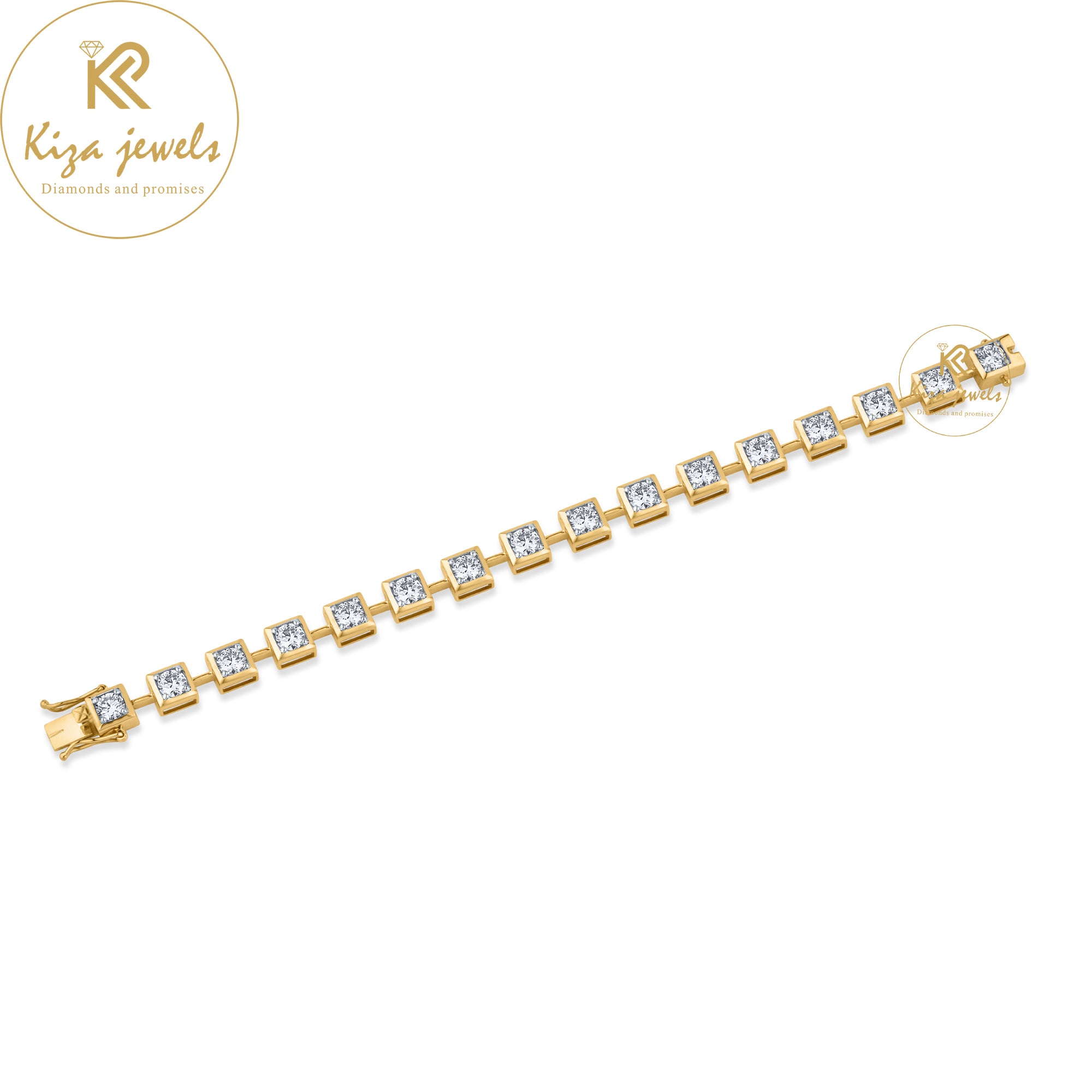 4.59 TDW Round Cut Diamond Slider Bracelet