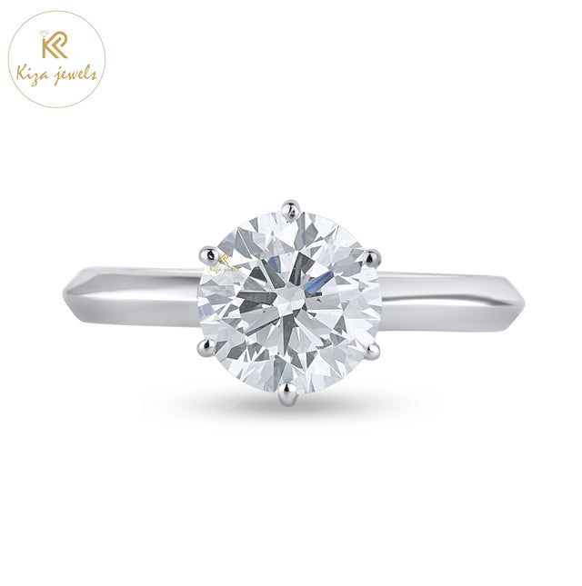 1.50 TDW Round Cut Women's Solitaire Diamond Ring