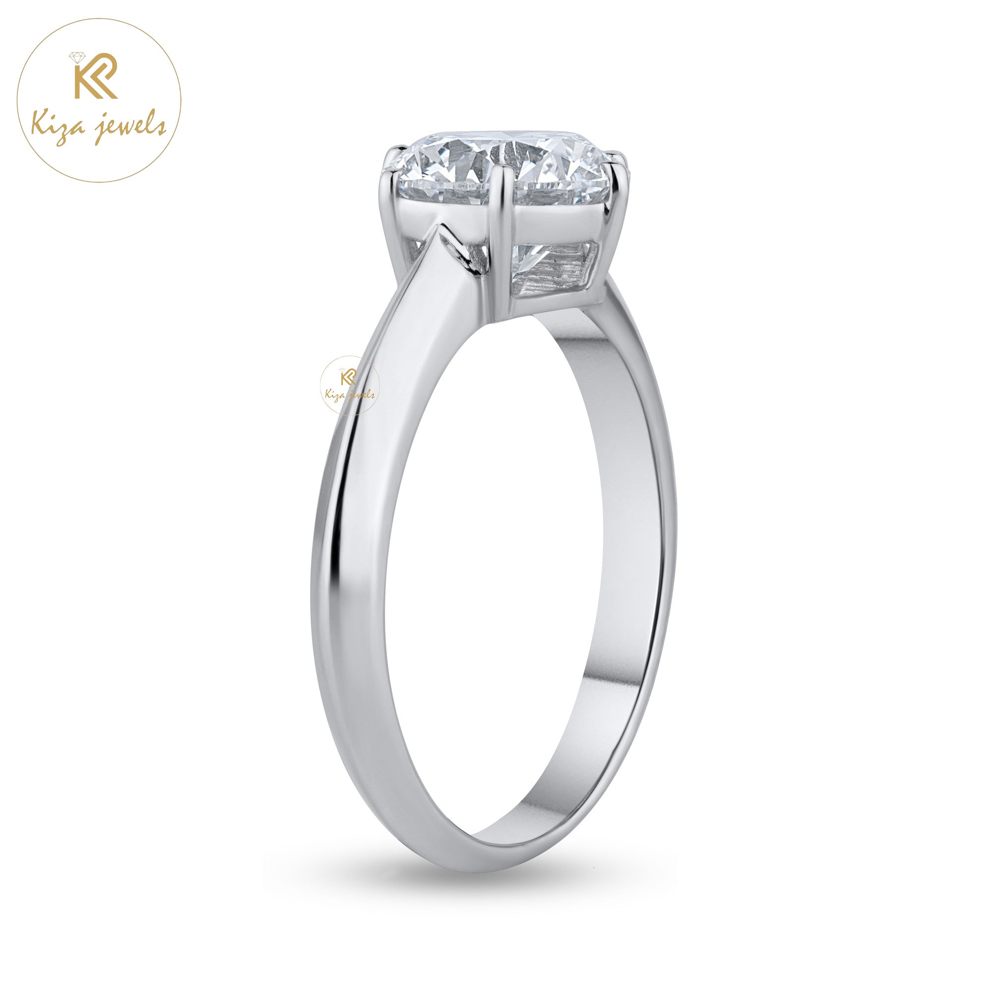 1.50 TDW Round Cut Women's Solitaire Diamond Ring