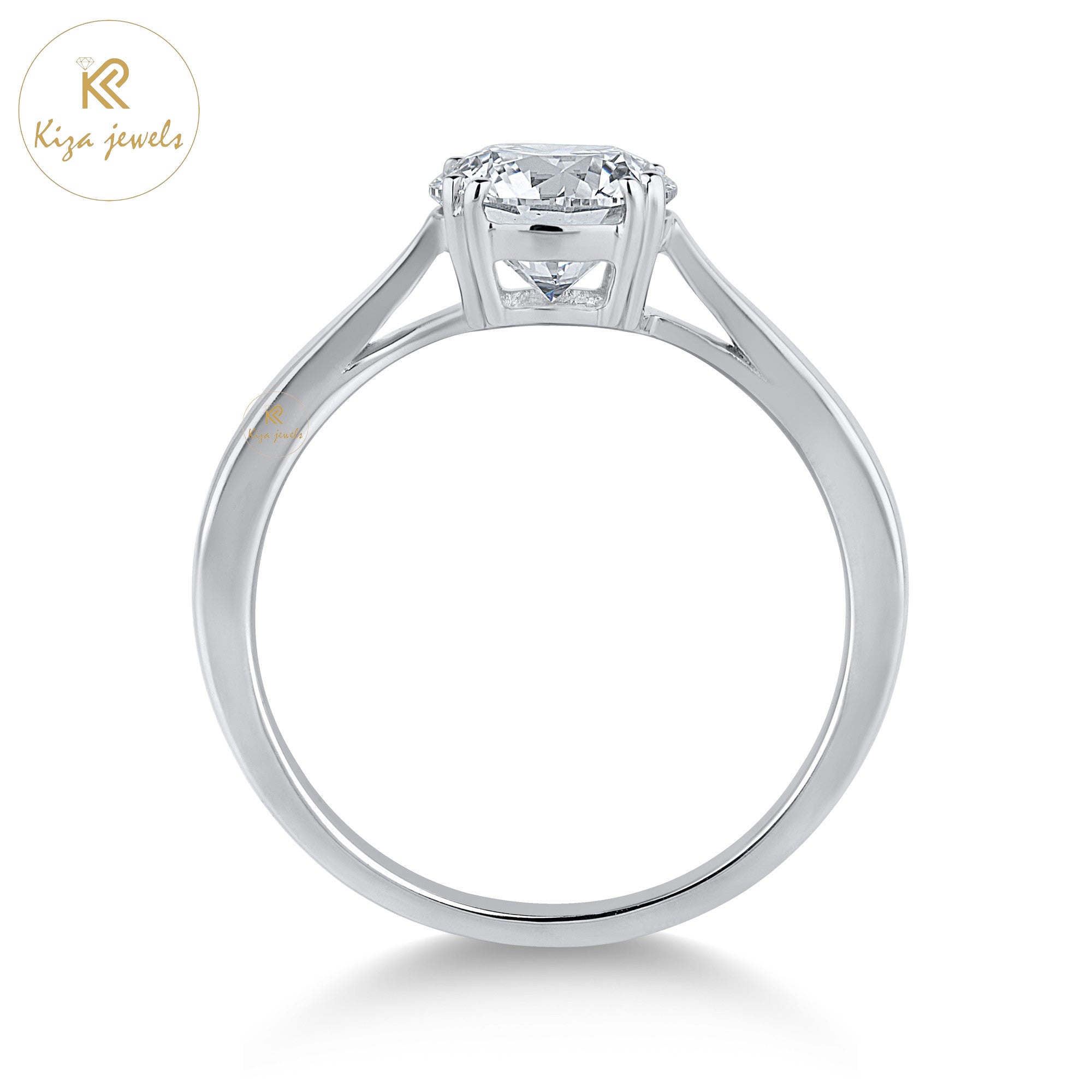 1.00 TDW Round Cut Women's Solitaire Diamond Ring