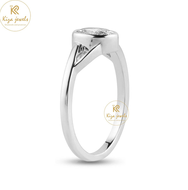 0.73 TDW Oval Cut Women's Solitaire Diamond Ring