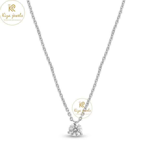 0.40 TDW Round Cut Diamond Solitaire pendant