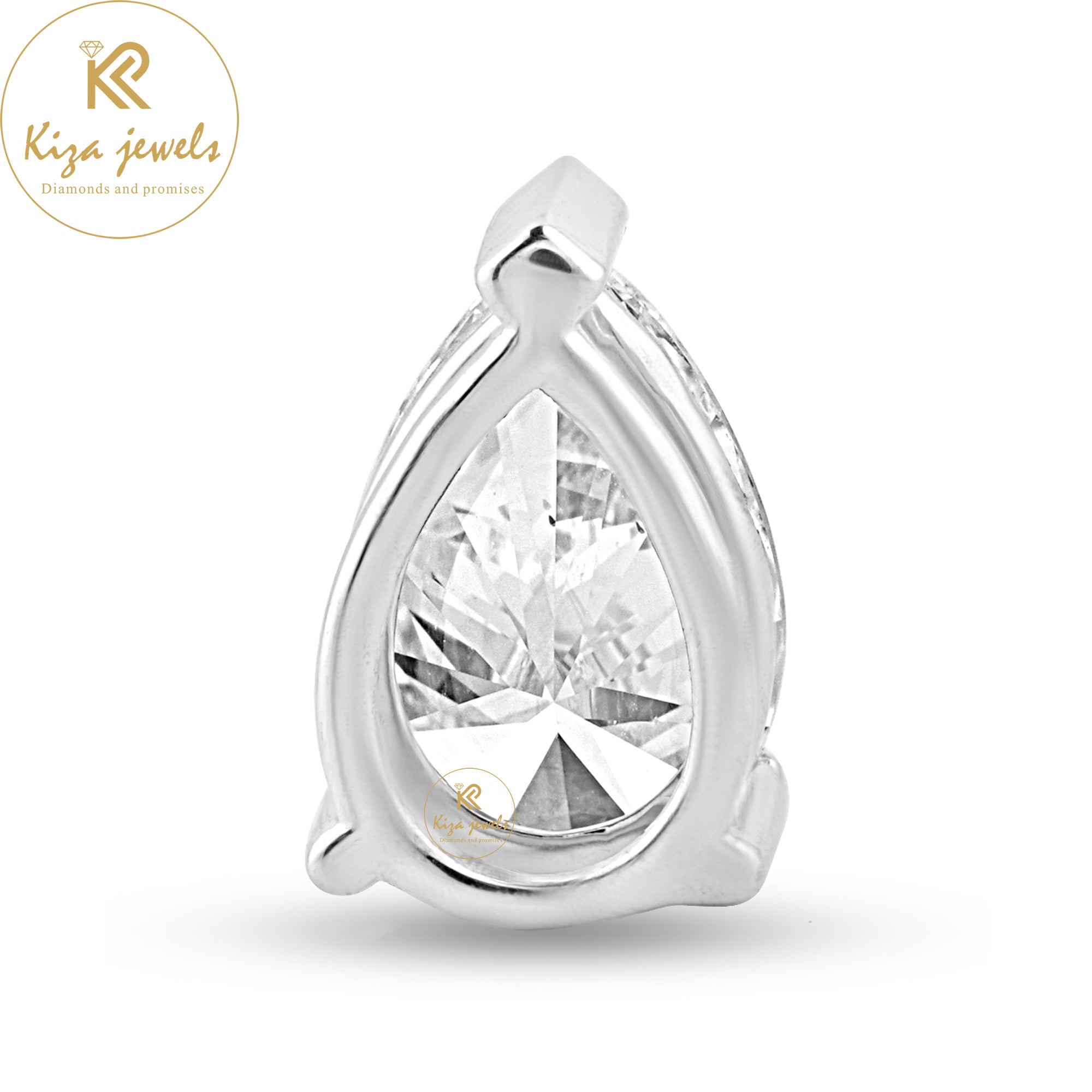 1.06 TDW Pear Cut Diamond Solitaire Pendant