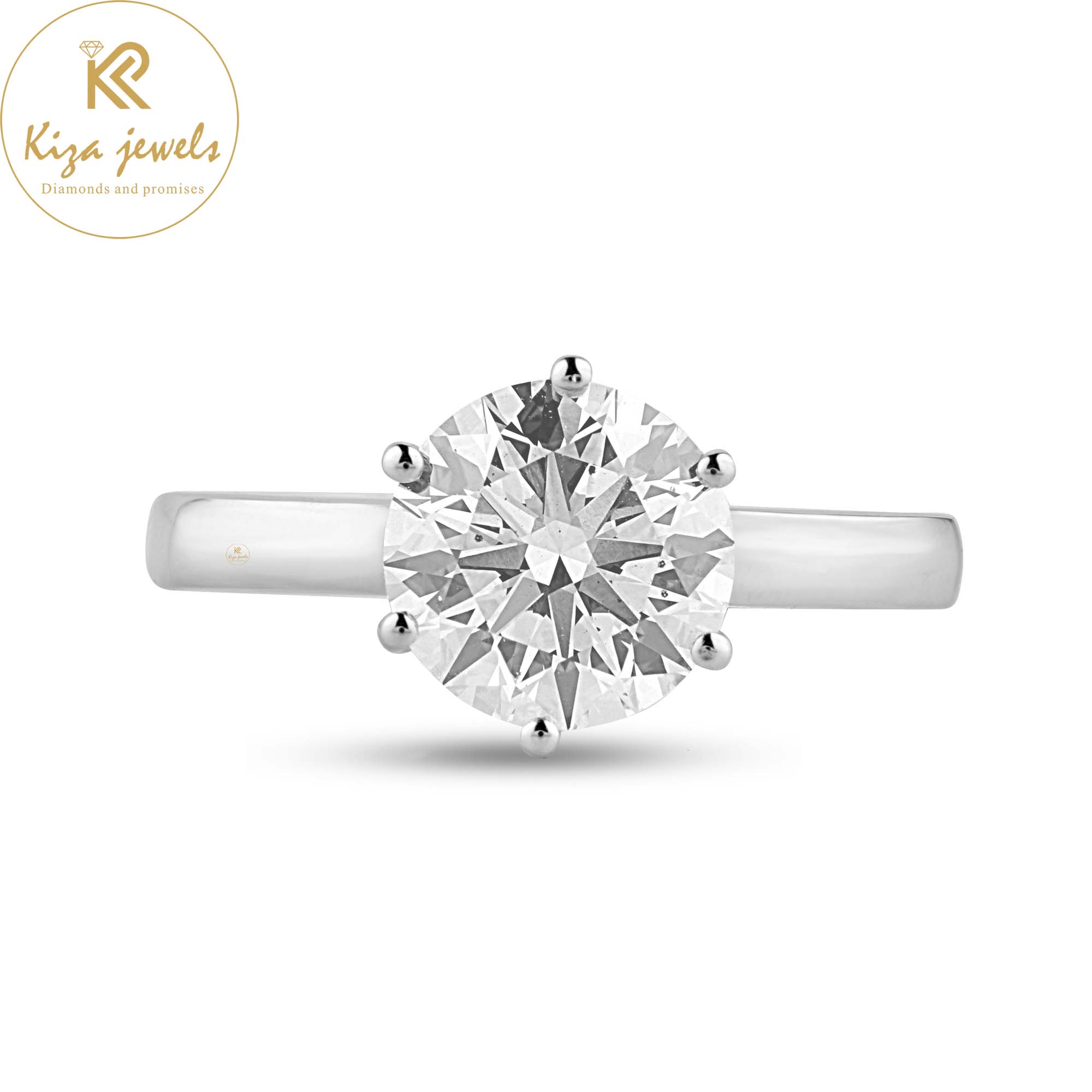 2.00 TDW Round Cut Diamond Women's Solitaire Ring