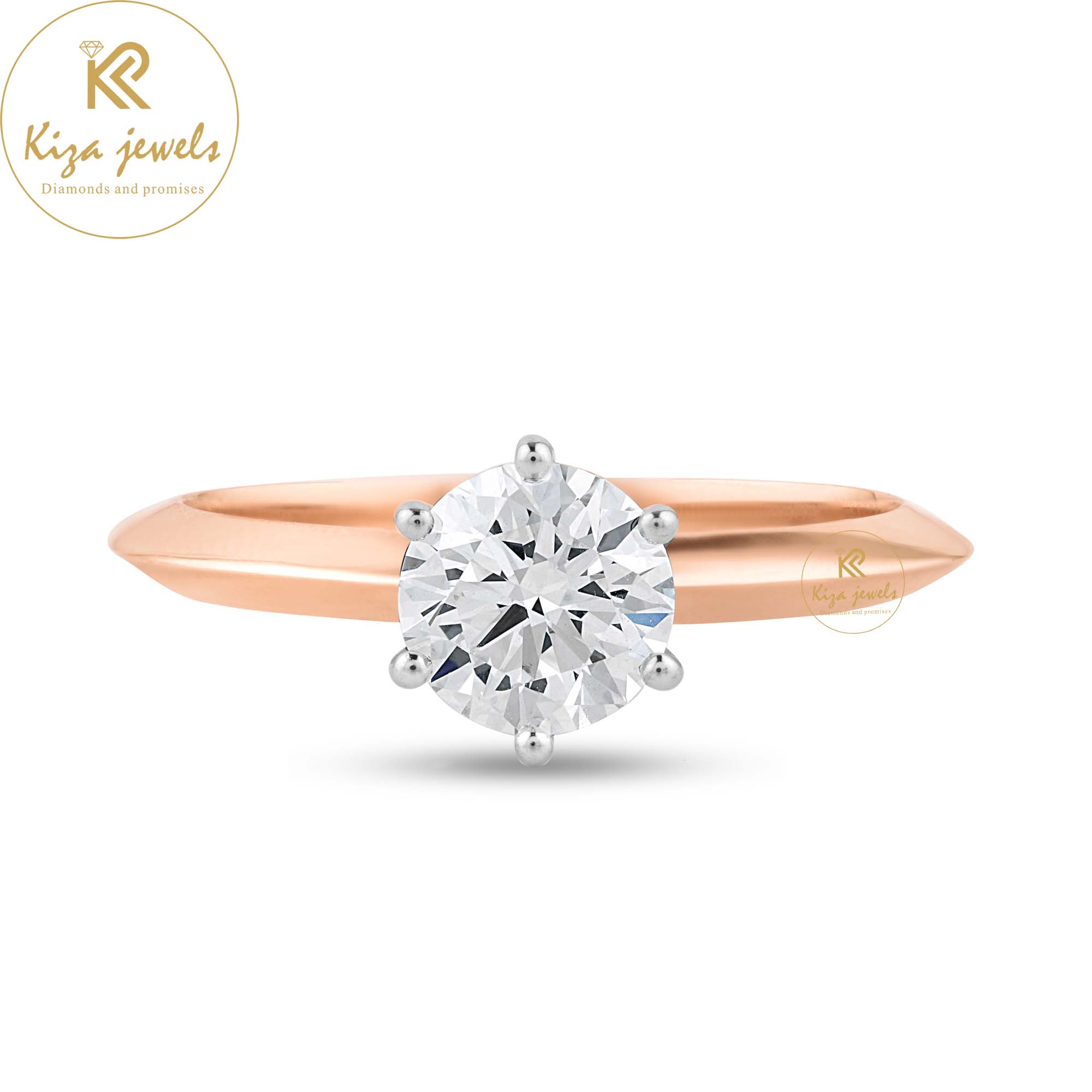 0.50 TDW Round Cut Diamond Solitaire Ring