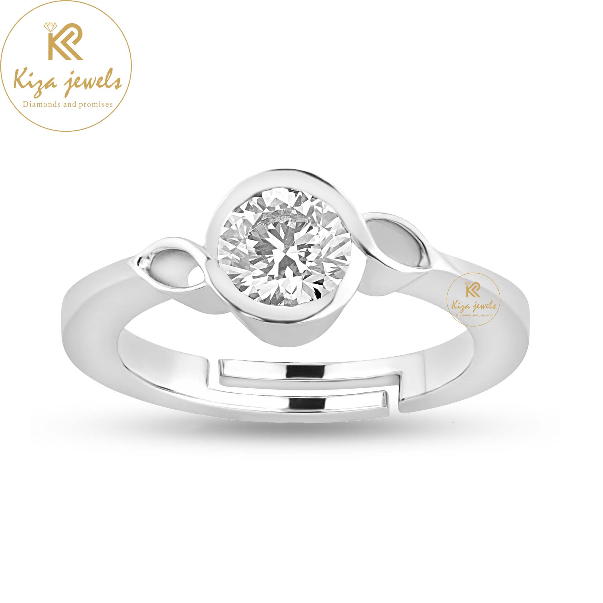 0.97 TDW Round Cut Women's Solitaire Diamond Ring