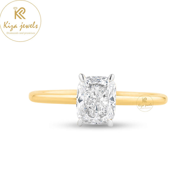 2.85 TDW Cushion Diamond Women's Solitaire Diamond Ring