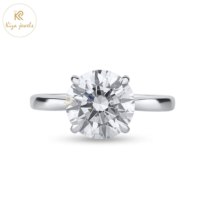 1.35 TDW Round Cut Women's Diamond Solitaire Ring