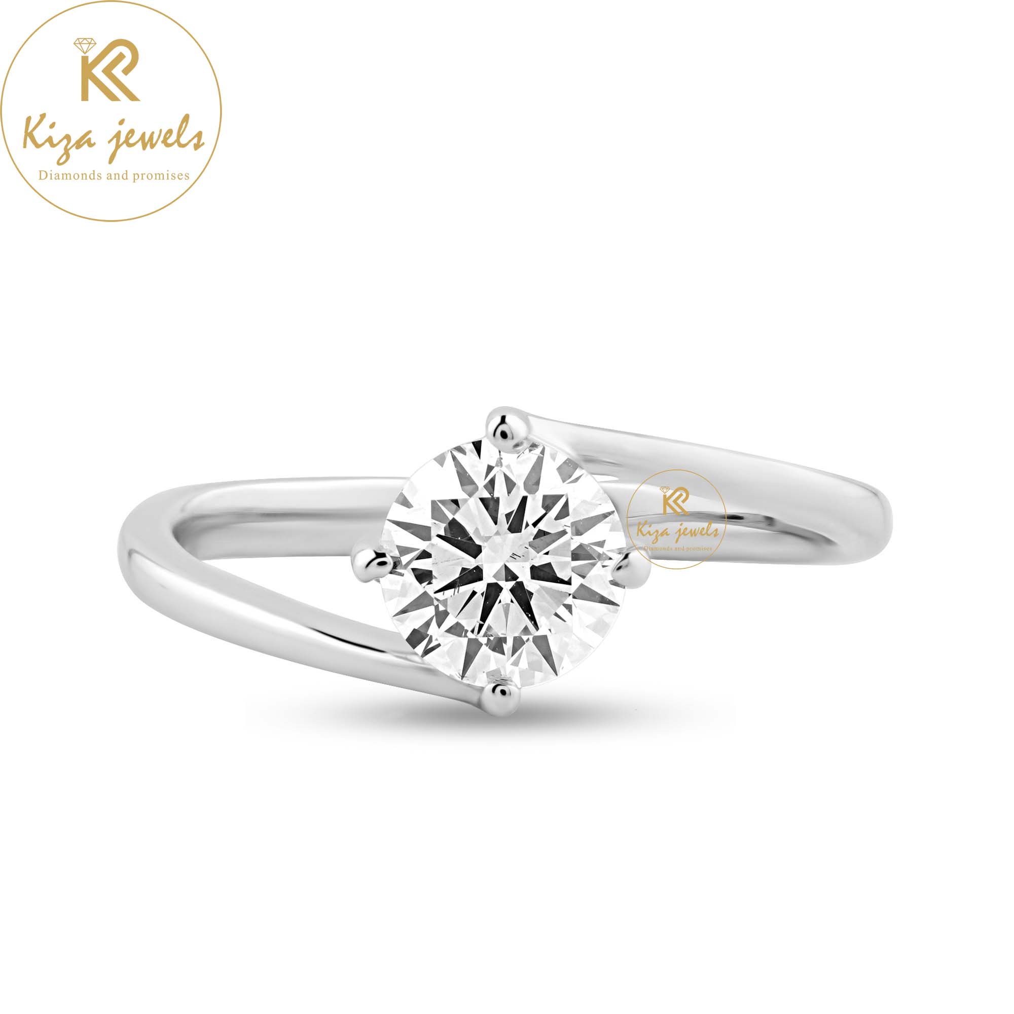 0.92 TDW Round Cut Women's Solitaire Diamond Ring