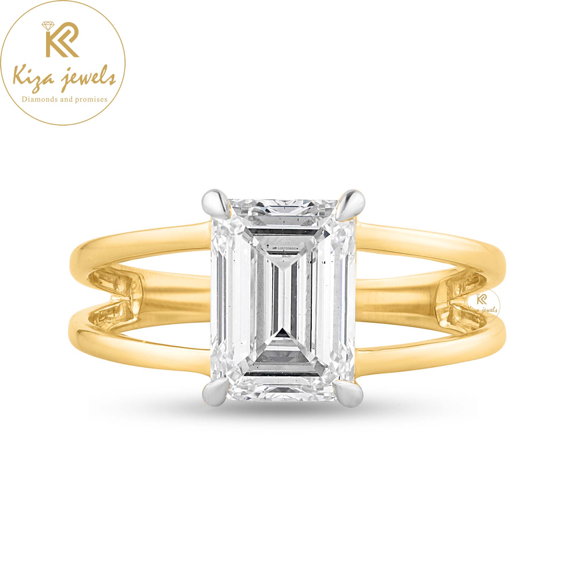 3.00 TDW Emerald Cut Women's Solitaire Diamond Ring