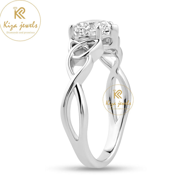 1.20 TDW Heart Cut Women's Solitaire Diamond Ring