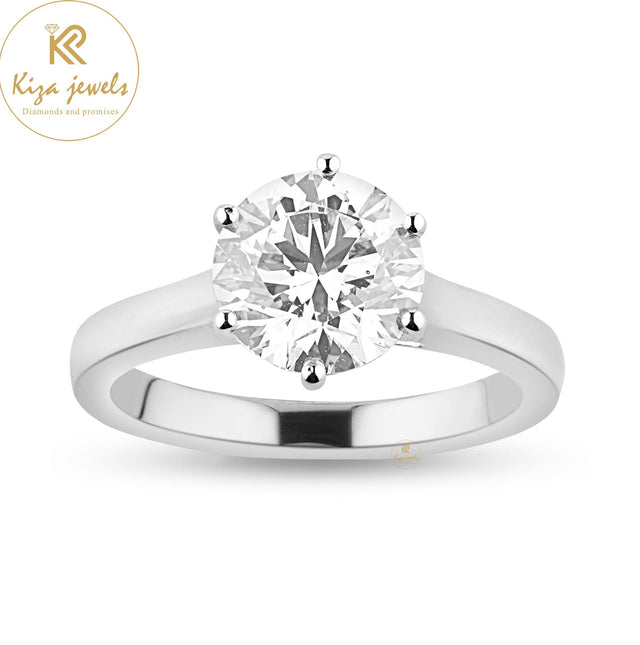 2.00 TDW Round Cut Diamond Women's Solitaire Ring