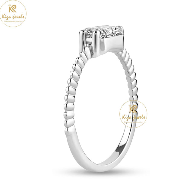 0.93 TDW Radiant Cut Women's Solitaire Diamond Ring