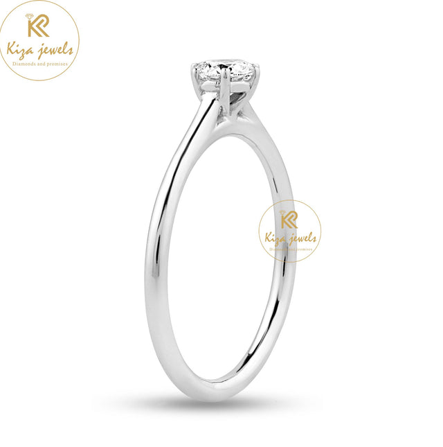 0.56 TDW Round Cut Women's Solitaire Diamond Ring