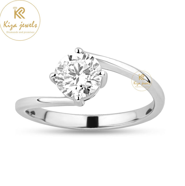 0.92 TDW Round Cut Women's Solitaire Diamond Ring