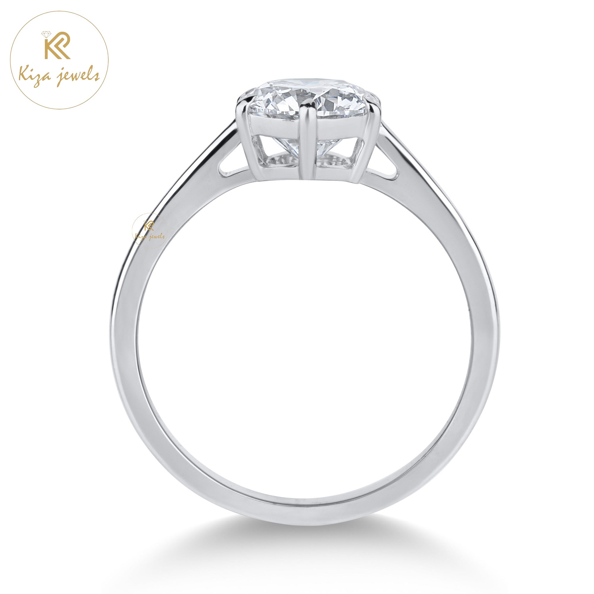 1.22 TDW Round Cut Women's Diamond Solitaire Ring