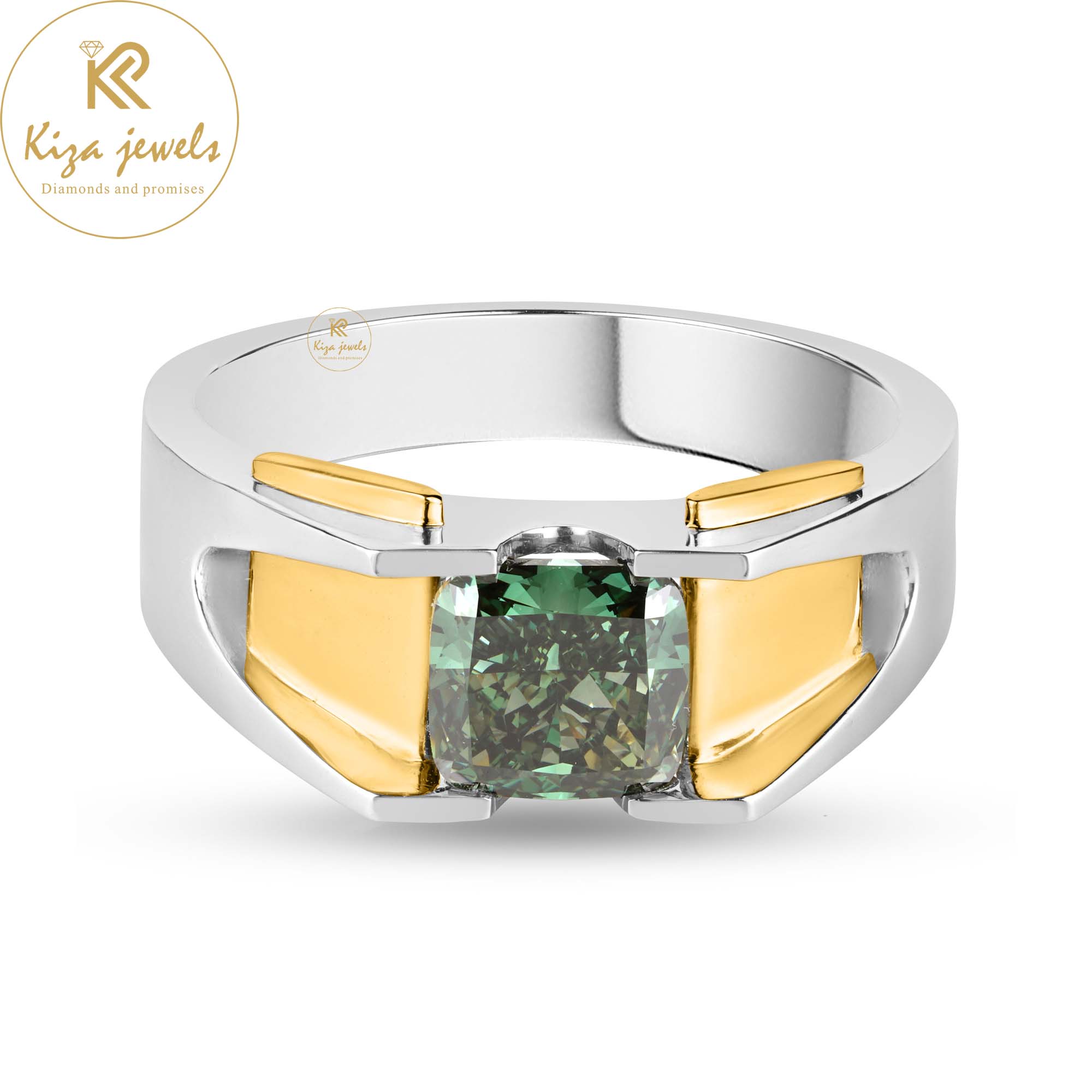 1.65 TDW F.G. Cushion Cut Gemstone Solitaire Ring