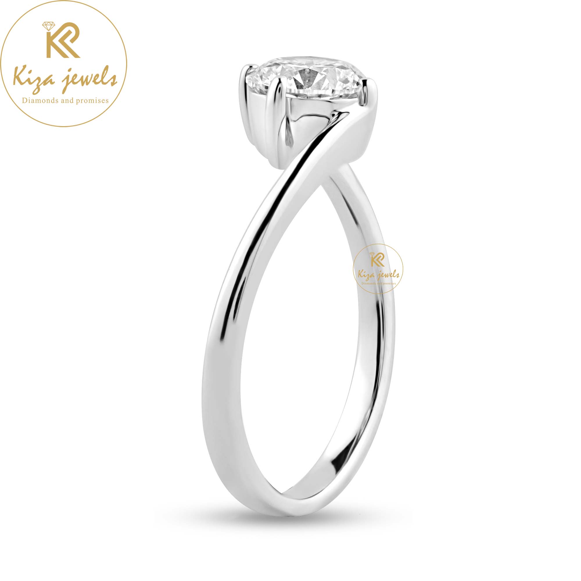 0.92 TDW Round Cut Women's Solitaire Diamond Ring