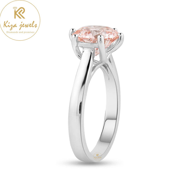 1.90 TDW P. Round Diamond Women's Solitaire Diamond Ring