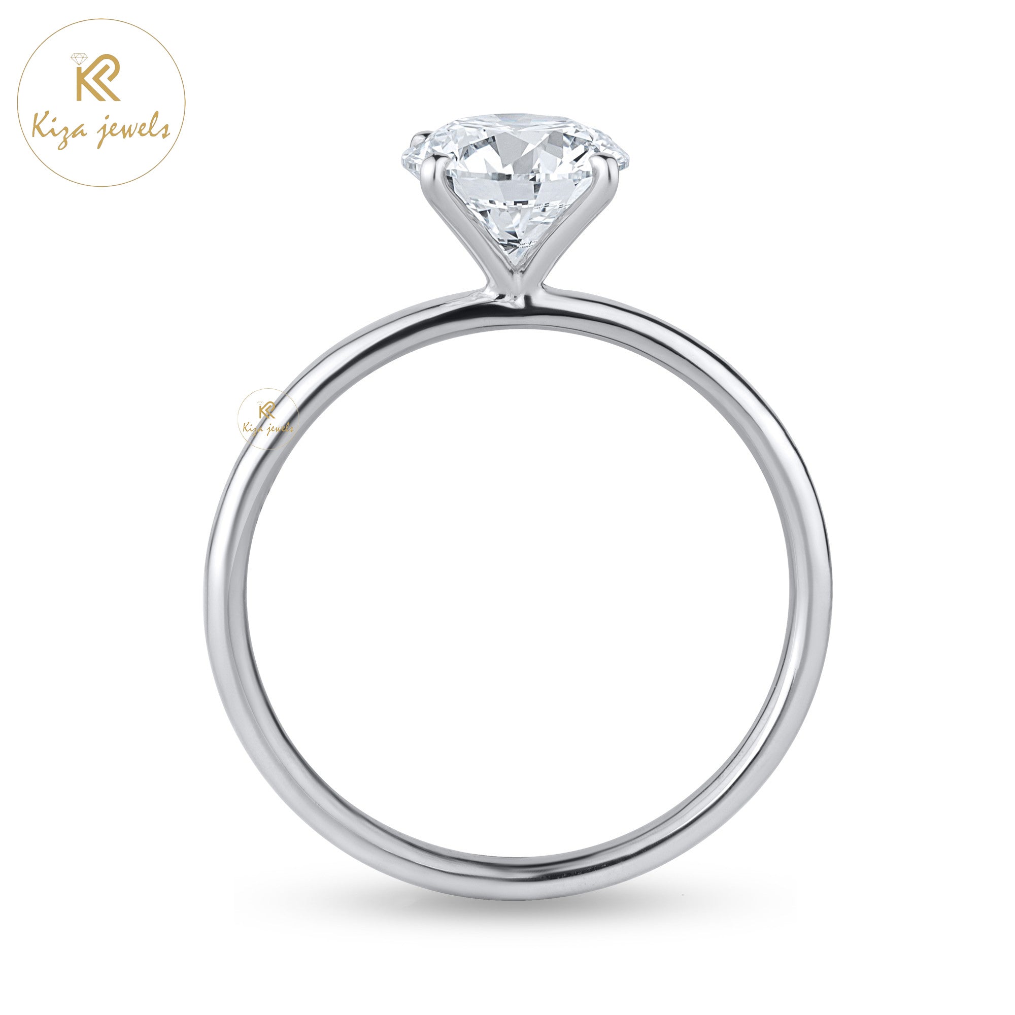 1.25 TDW Round Cut Women's Diamond Solitaire Ring