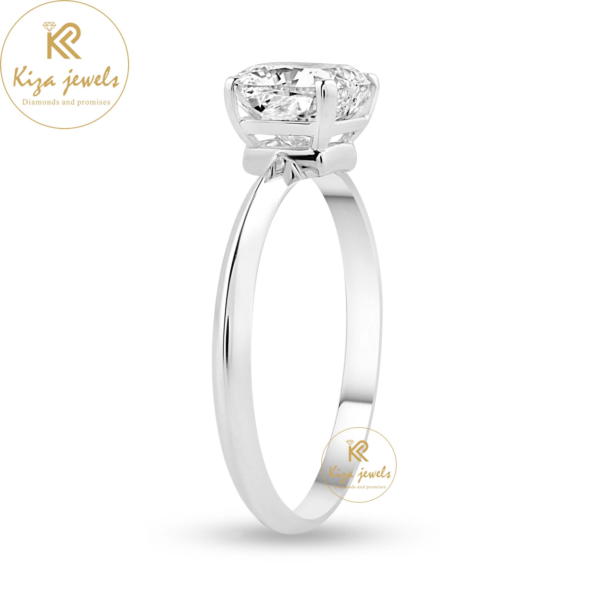 1.25 TDW Cushion Cut Women's Solitaire Diamond Ring