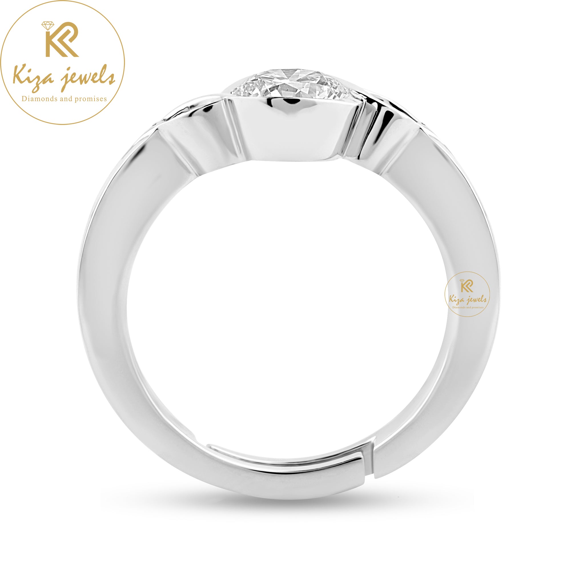 0.97 TDW Round Cut Women's Solitaire Diamond Ring