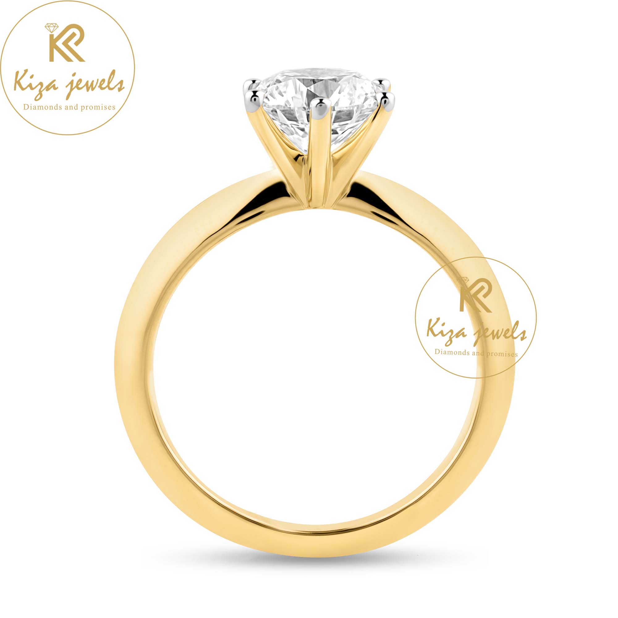 1.56 TDW Round Cut Women's Solitaire Diamond Ring