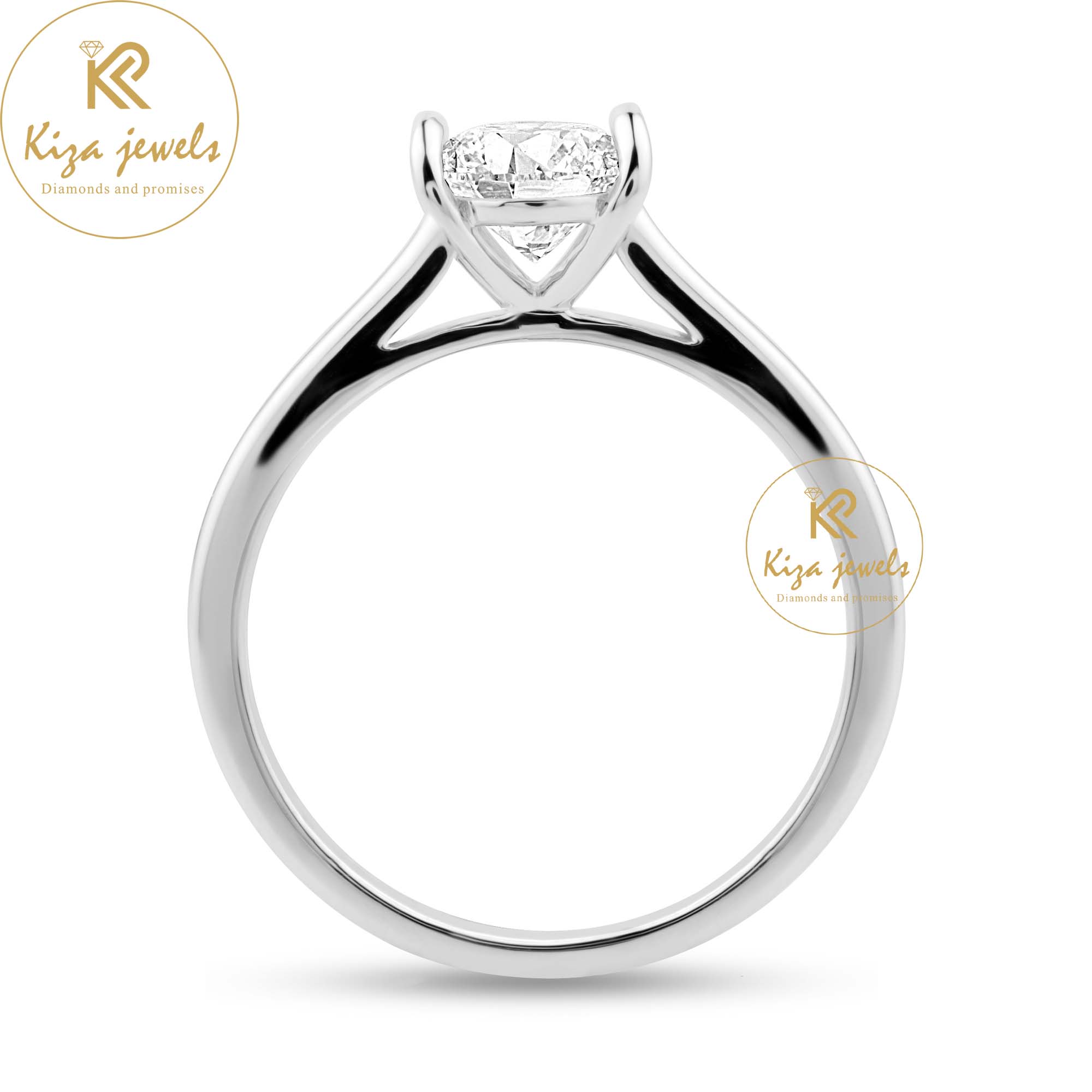 0.92 TDW Round Cut Women's Solitaire Diamond Ring