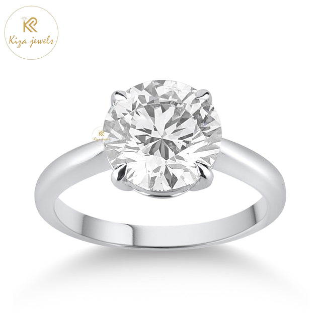 1.35 TDW Round Cut Women's Diamond Solitaire Ring