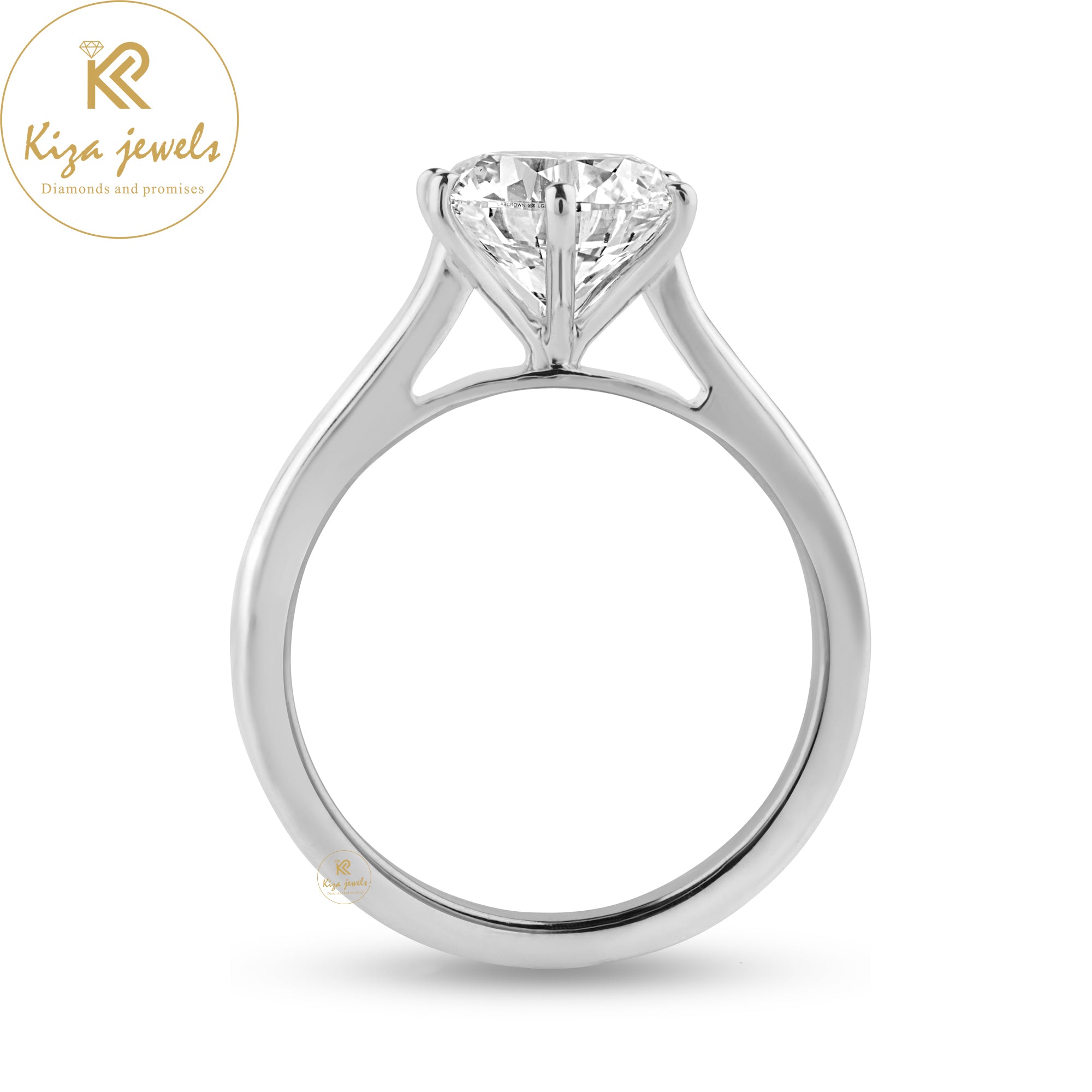 2.00 TDW Round Cut Diamond Women's Solitaire Ring