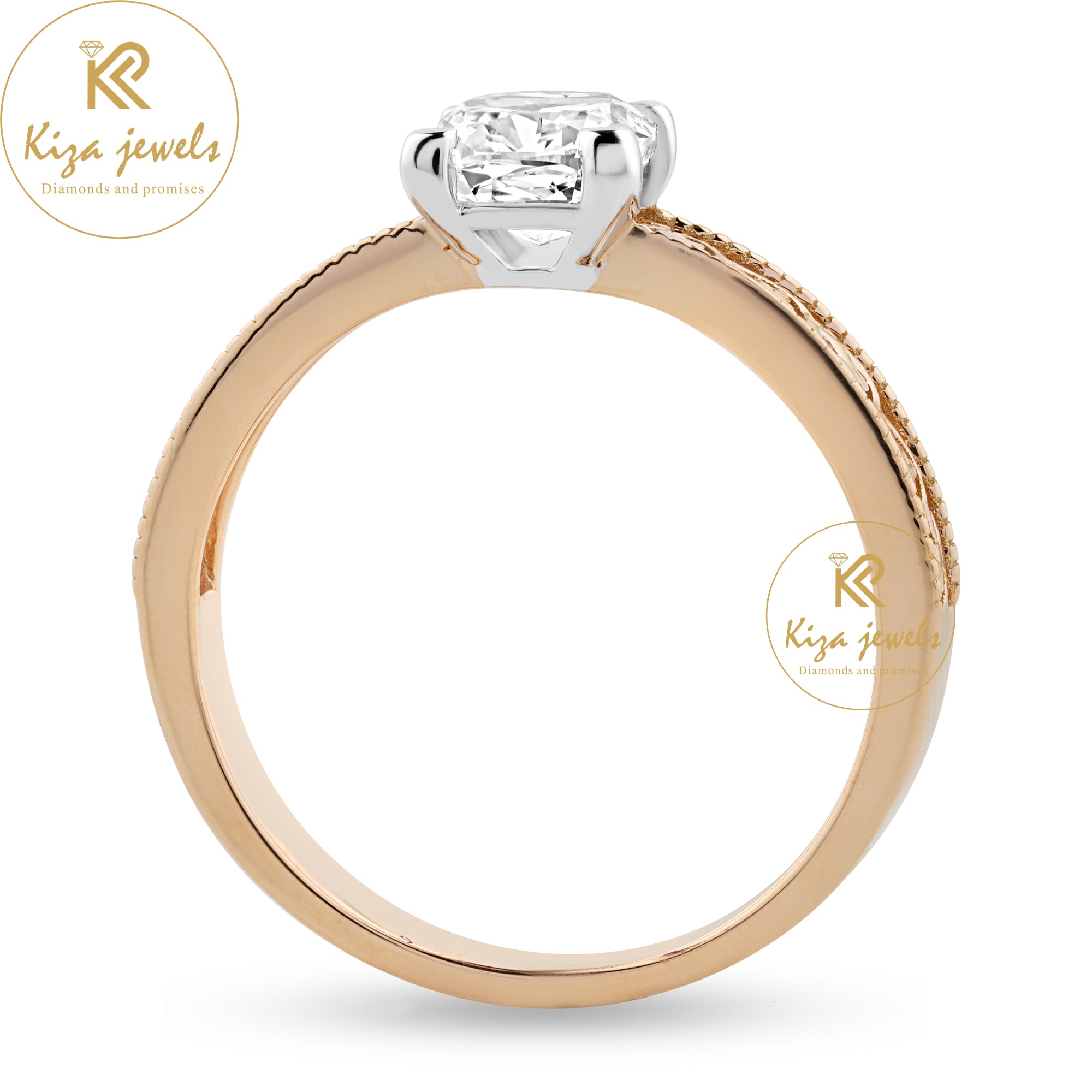 1.00 TDW Cushion Cut Women's Solitaire Diamond Ring