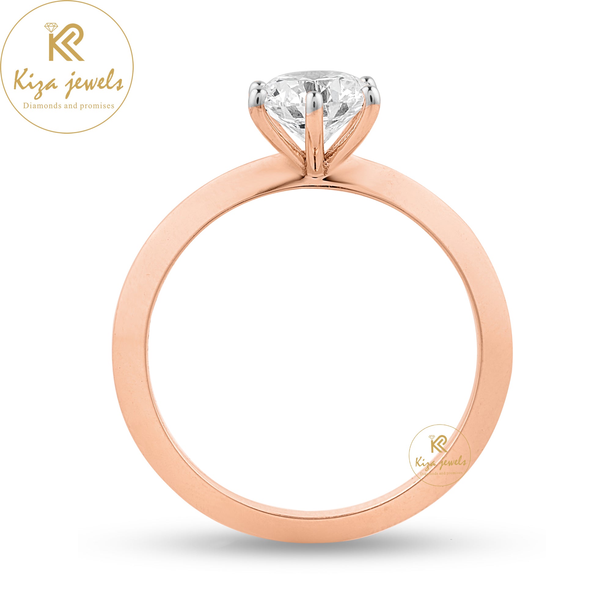 0.50 TDW Round Cut Diamond Solitaire Ring