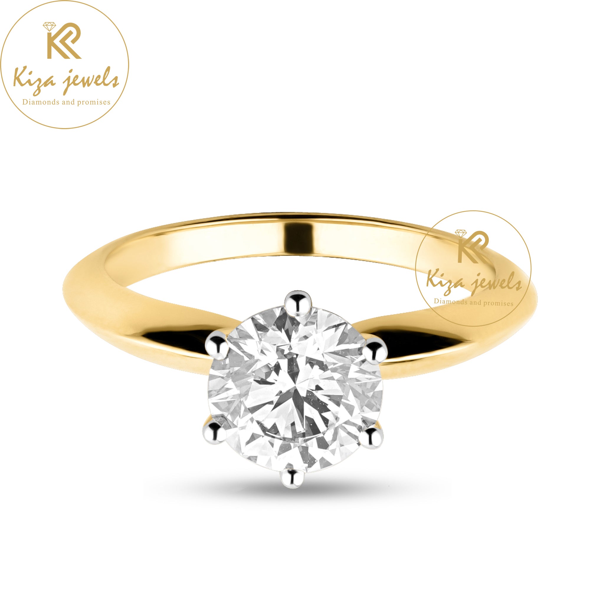 1.56 TDW Round Cut Women's Solitaire Diamond Ring