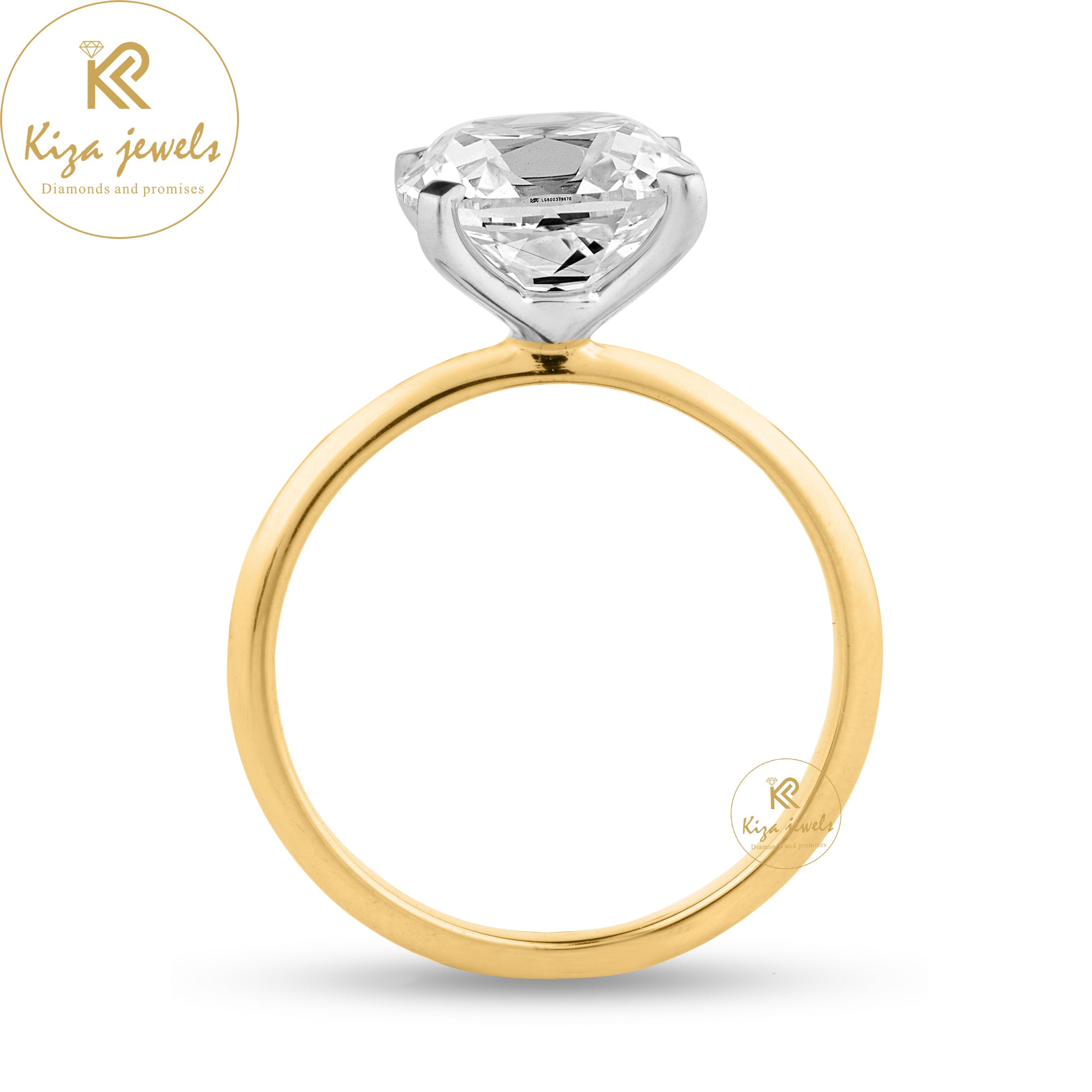 3.05 TDW Cushion Cut Diamond Solitaire Ring