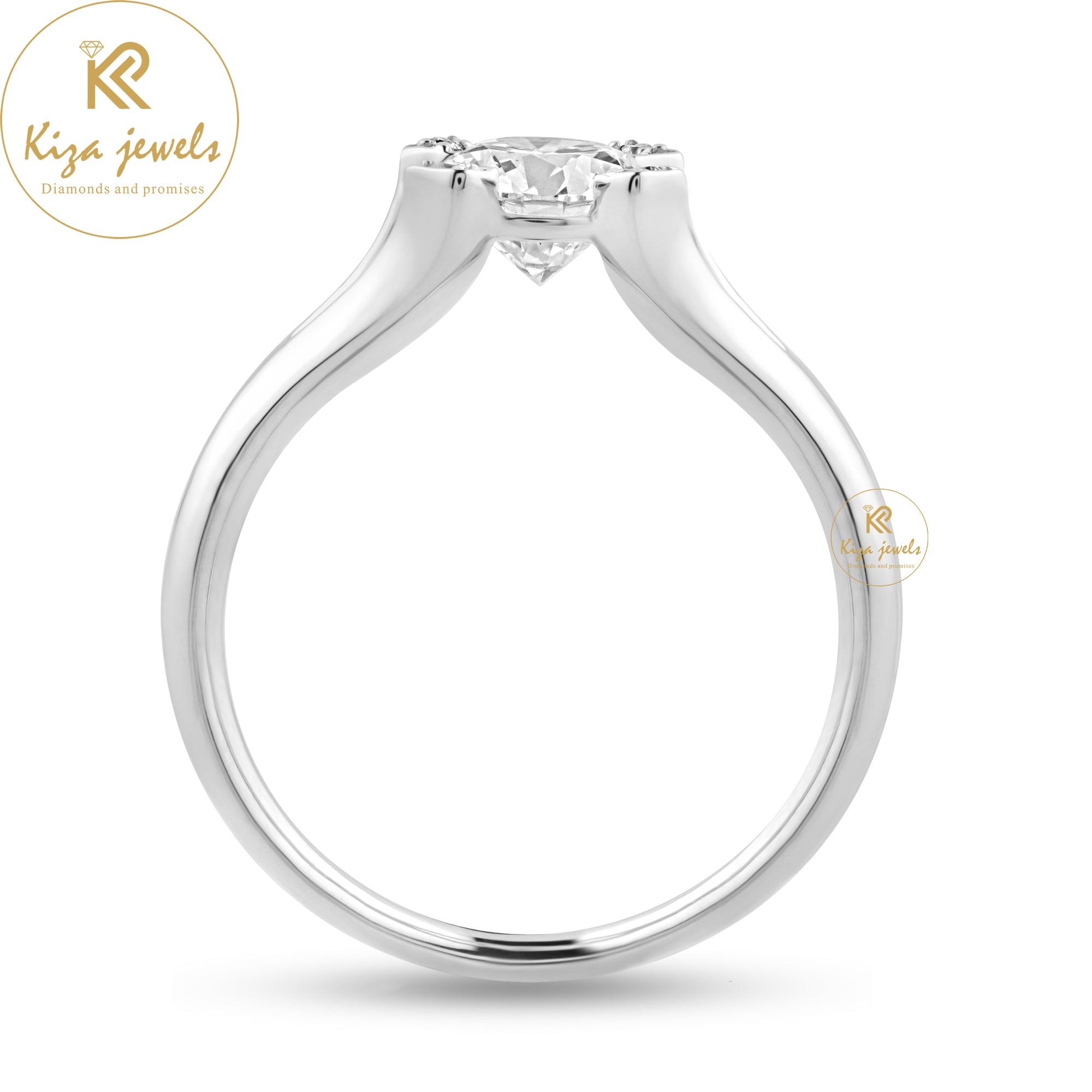 0.92 TDW Round Cut Women's Solitaire Diamond Ring