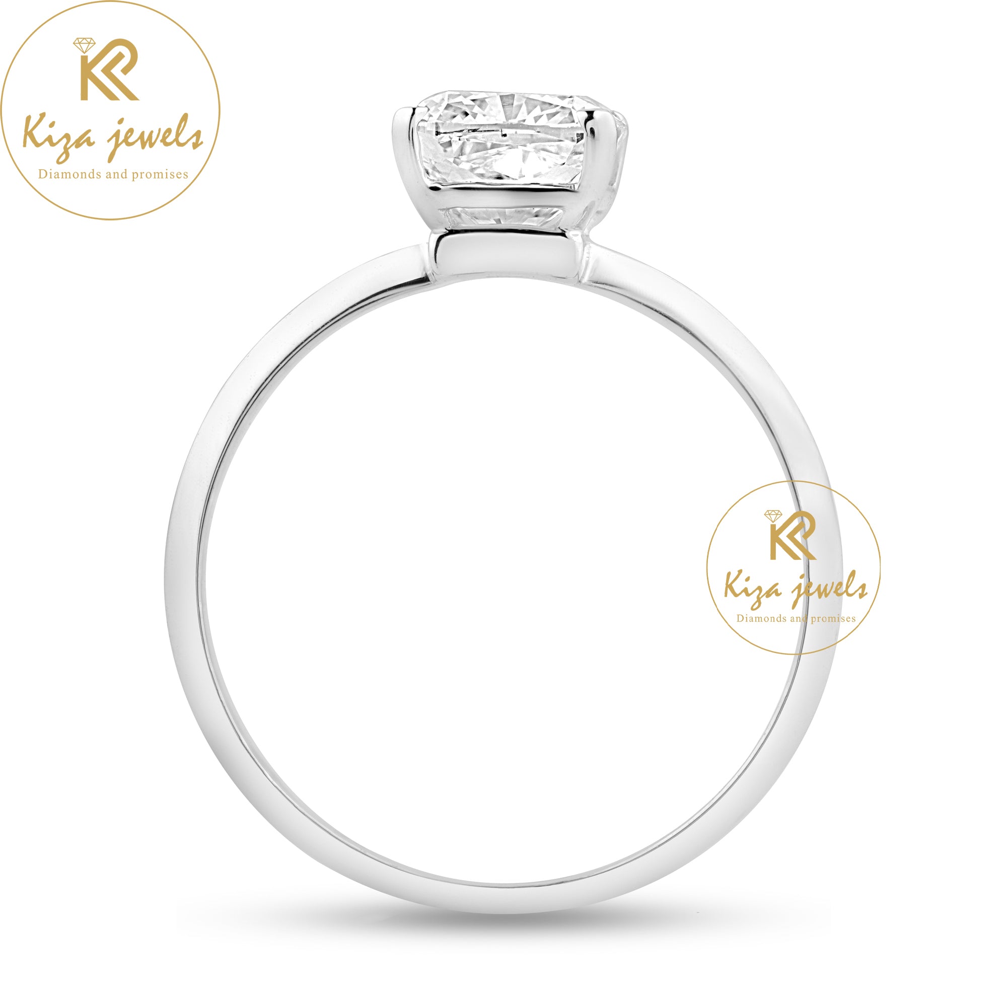 1.25 TDW Cushion Cut Women's Solitaire Diamond Ring