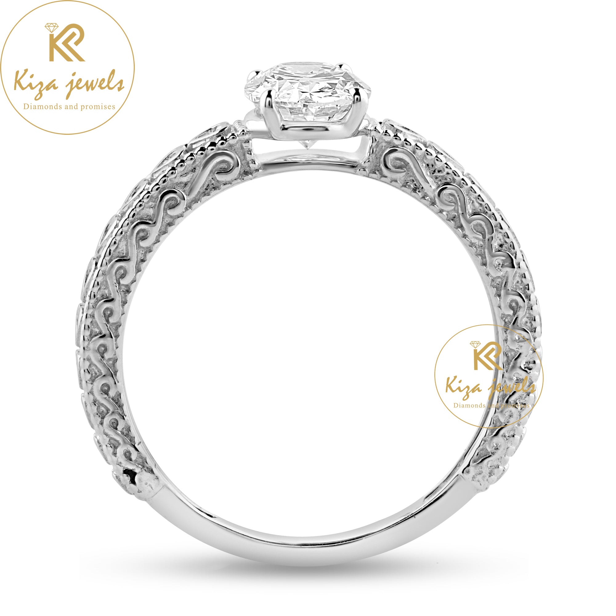 1.06 Oval Cut Women's Solitaire Diamond Ring