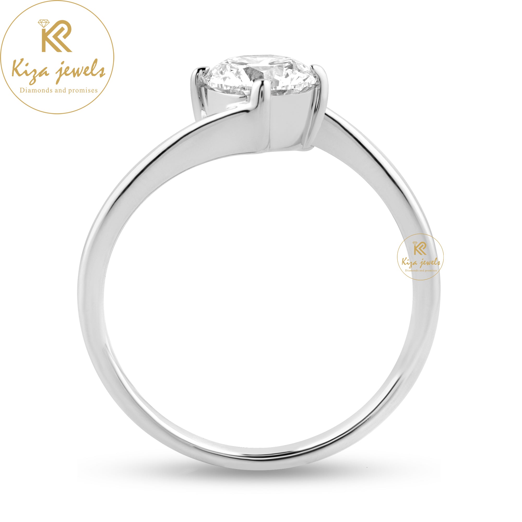 0.92 TDW Round Cut Women's Solitaire Diamond Ring