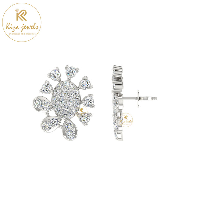 0.81 TDW Round Cut Diamond Women's Stud Earring