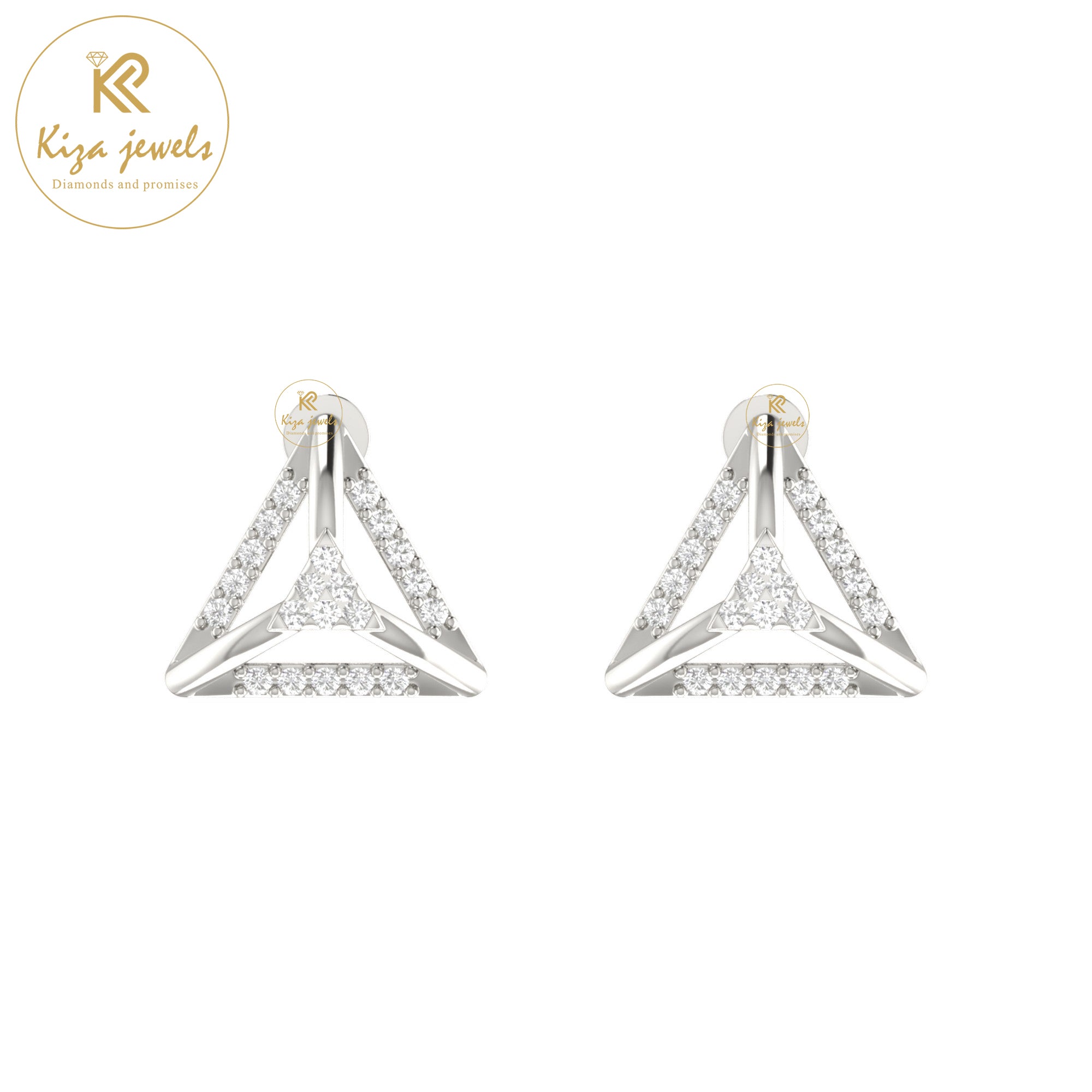 0.21 TDW Round Cut Diamond Women's Stud Earring