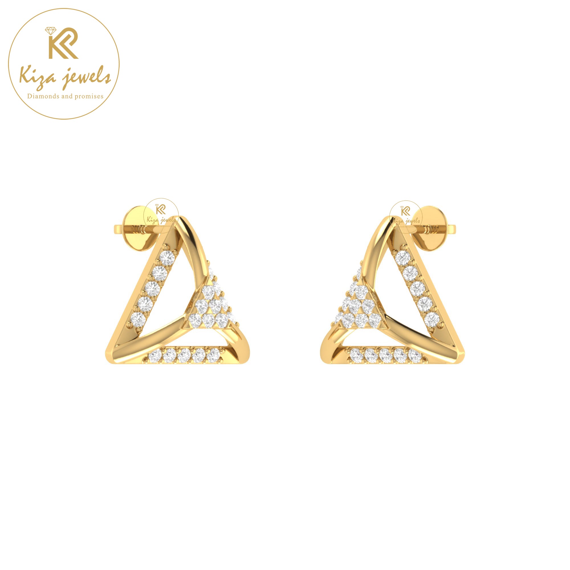 0.21 TDW Round Cut Diamond Women's Stud Earring