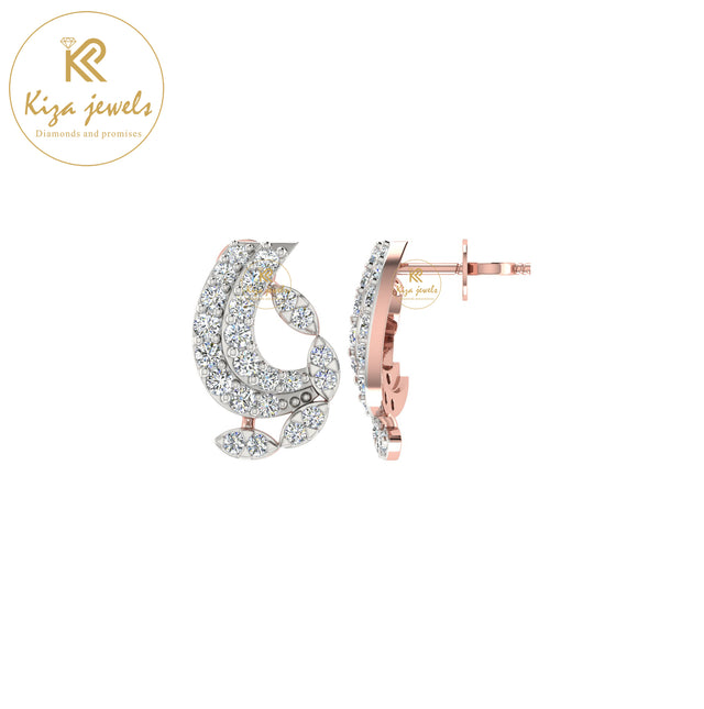 0.41 TDW Round Cut Diamond Women's Stud Earring