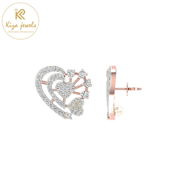 0.77 TDW Round Cut Diamond Women's Stud Earring