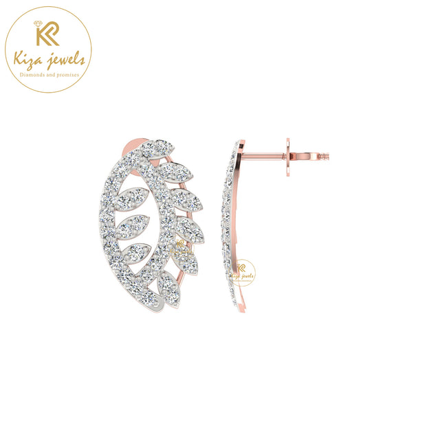 0.53 TDW Round Cut Diamond Womne's Stud Earring