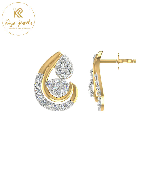 0.36 TDW Round Cut Diamond Women's Stud Earring