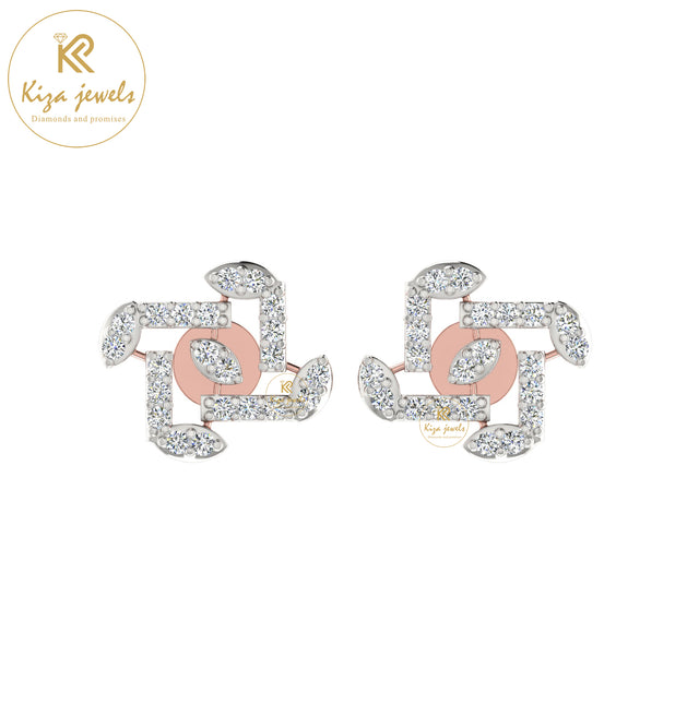 0.53 TDW Round Cut Diamond Women's Stud Earring