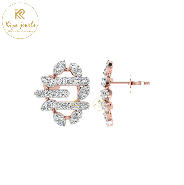 0.43 TDW Round Cut Diamond Women's Stud Earring