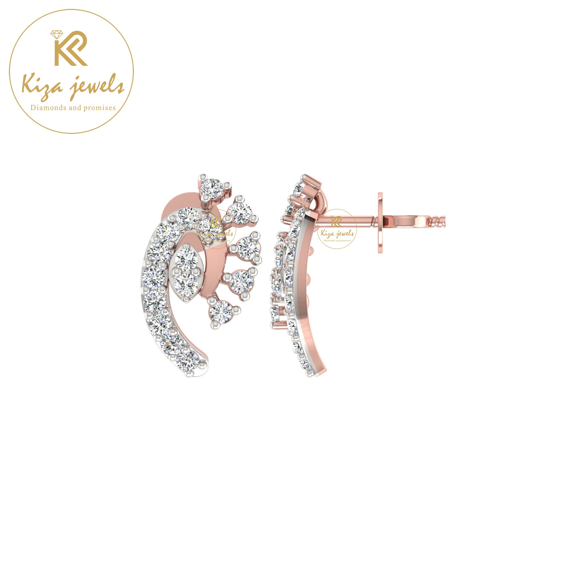 0.26 TDW Round Cut Diamond Women's Stud Earring