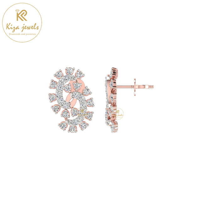 0.42 TDW Round Cut Diamond Women's Stud Earring