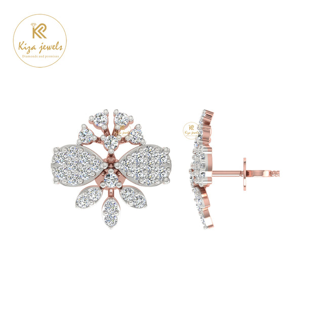 0.55 TDW Round Cut Diamond Women's Stud Earring